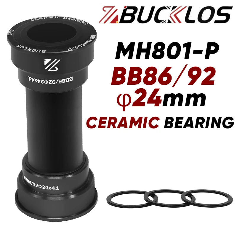 BUCKLOS BB86/92 Bike Bottom Bracket Pressfit Road Mountain Bike Bottom Bracket 24mm Bicycle Sealed Bearing BB Bicycle Parts