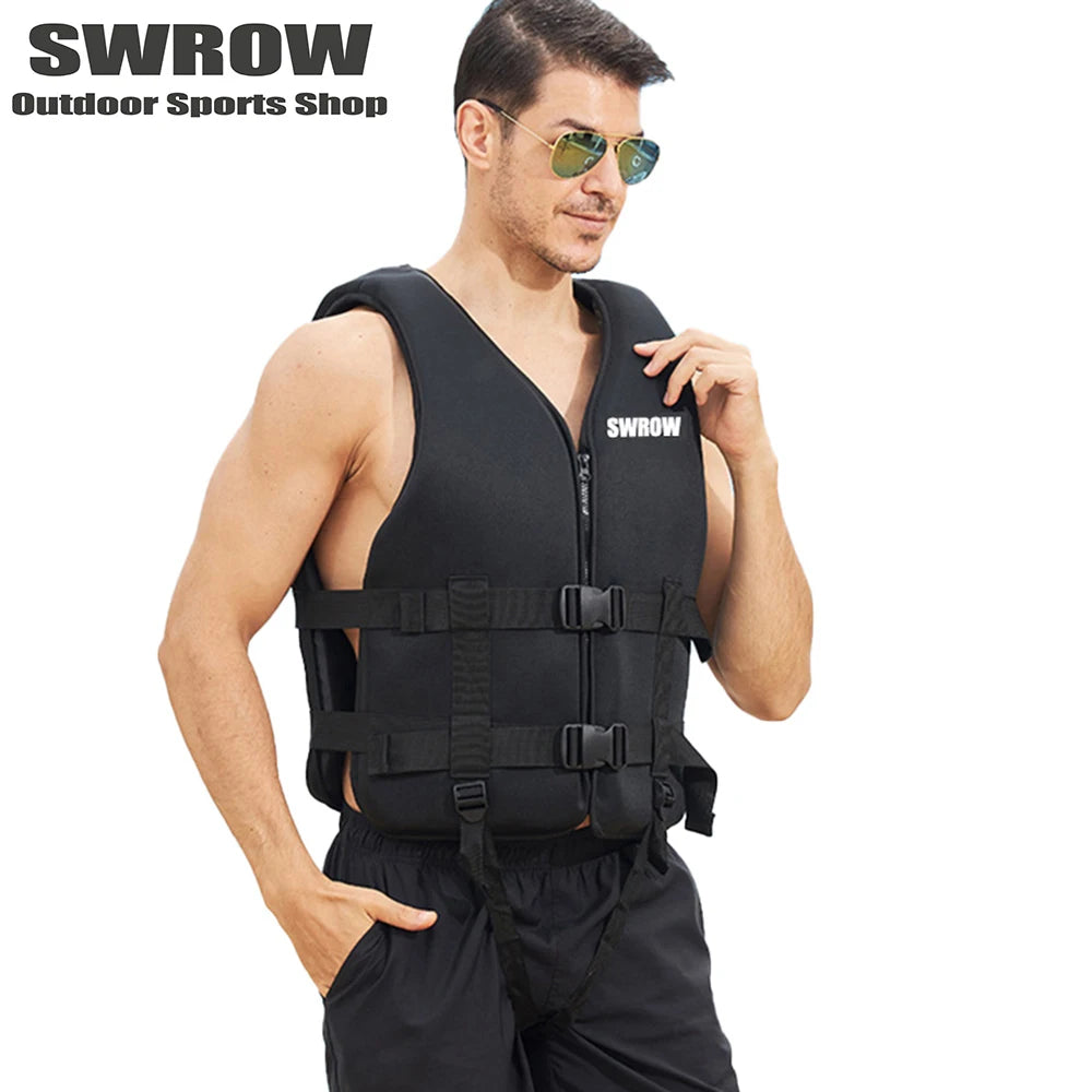 Adult Children's Neoprene Lifejacket Portable Water Sports Buoyancy Swimming Lifejacket Kayak Surfing Fishing Floating Vest 2023