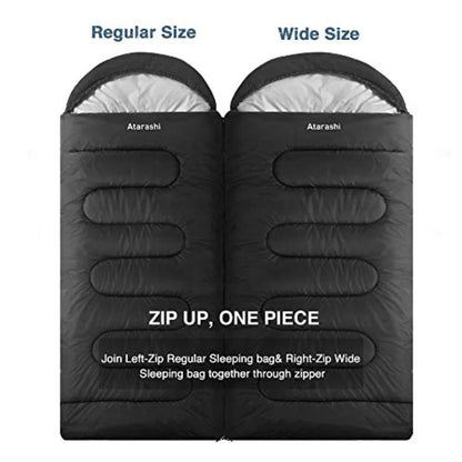 4 Seasons Camping Sleeping Bag for Adults Light Warm Extra-Large with Compression Sack Ideal for Hiking Backpacking Outdoor Adv