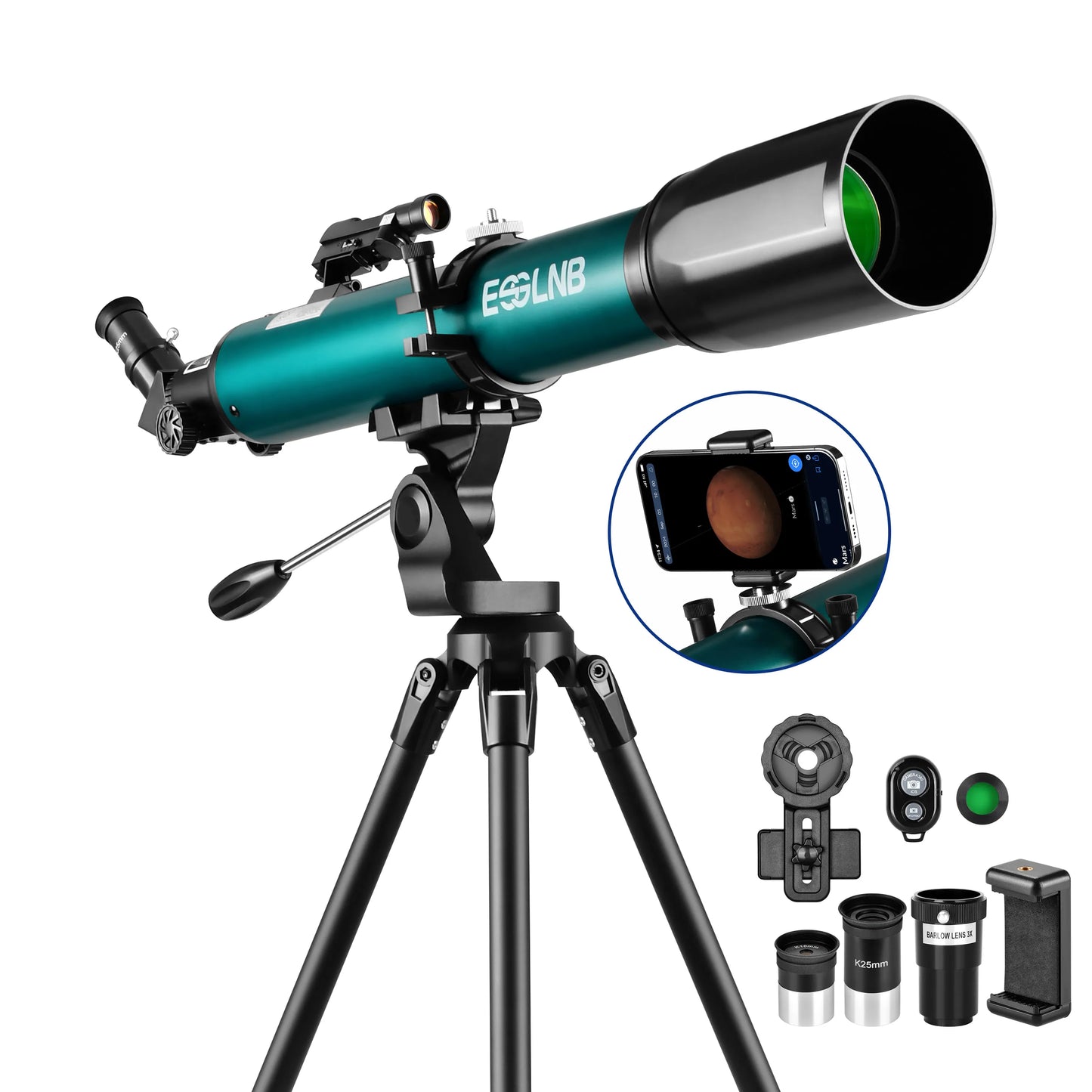 Astronomical Telescope 80mm Lens 210X