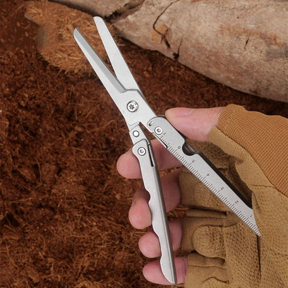 Outdoor Mini Multi-functional Scissors Portable Folding Knife Small Tool Folding Stainless Steel Scissors Camping Sacoche Homme