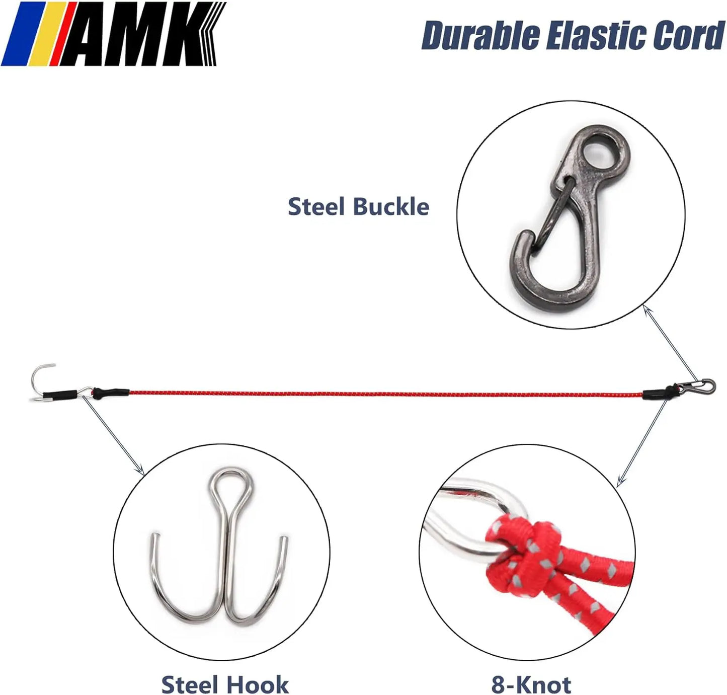 4Pcs 28in 1/10 Elastic RC Crawler Tow Ropes with Hook for Axial SCX10 Accessries TRX6 TRX4 Gen7 Gen8 Tamiya D90 TF3 RC Car Boat