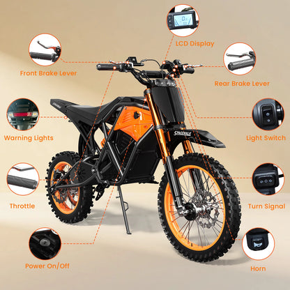 14"/12" Fat Tire Electric Dirt Bike 48V Mountain