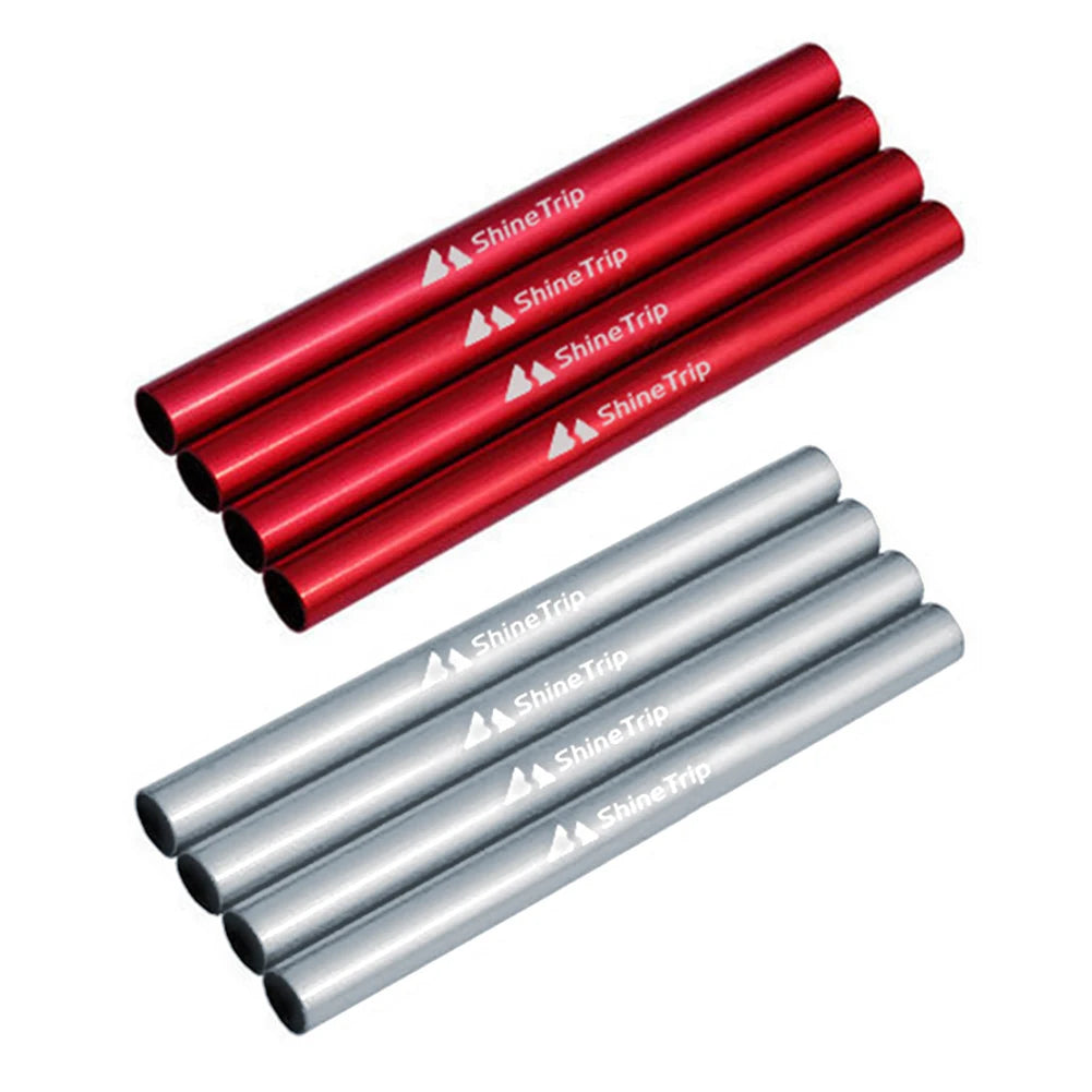 4pcs Tent Pole Repair Tube Aluminum Alloy Tent Emergency Tube Lengthen 13cm Lightweight for Hiking Awning Kit Tent Accessories