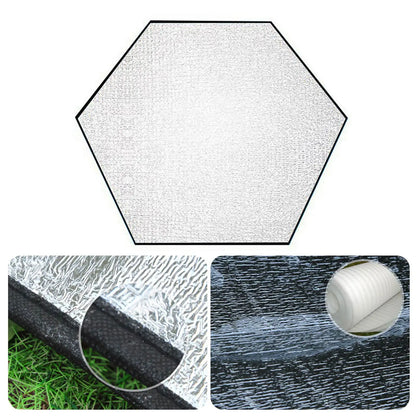 Waterproof Tent Mat Outdoor Camping Hexagonal Tent Pad Aluminum Film Tarp Ground Sheet Picnic Hiking Camping Mat Accessories