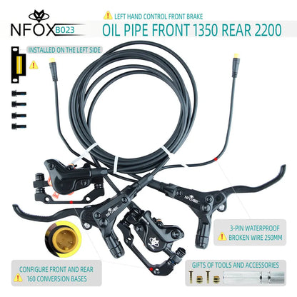 NFOX B023 Electric Bicycle Scooter Oil Disc Hydraulic Brake 160 Accessories 203 E bike 180 Power Off Right 140 GIFT Tool New