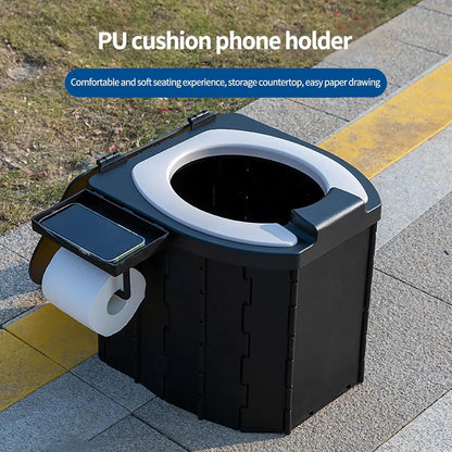 Lightweight Portable Toilet with PU Cushion for Camping Travel