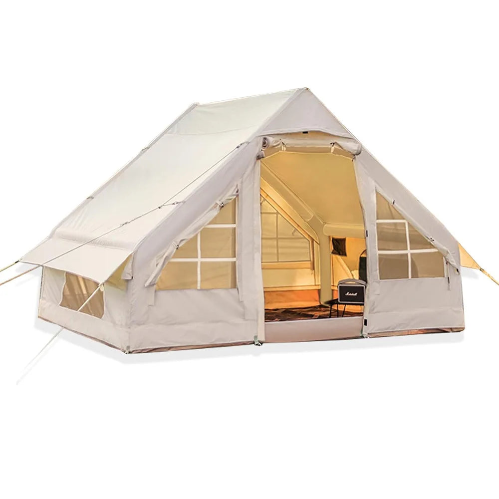4-6 Person House Instant Glamping Camping Tents House with Hand Pump Automatic Inflatable Floating Tent for Adults Travel Hiking