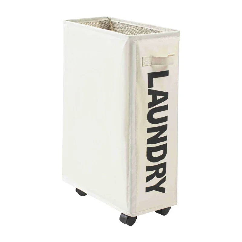 Laundry Basket with Wheels Large Capacity Yoga Mat Storage Basket Multifunctional Foldable Waterproof Dirty Clothes Storage Bag