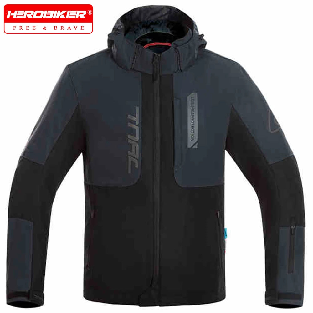 Browm Motorcycle Jacket Waterproof Motocross Armor Protector Moto Racing Jacket Motocross Chaqueta Fall Prevention Riding Cloth