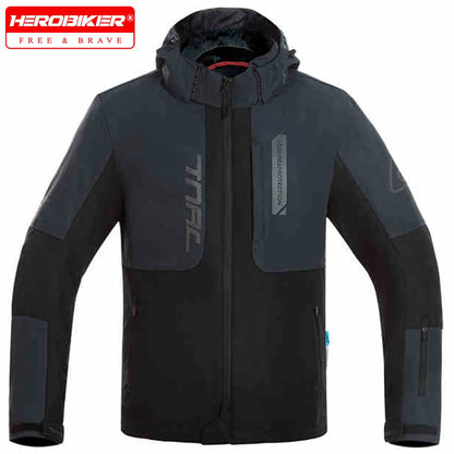 Browm Motorcycle Jacket Waterproof Motocross Armor Protector Moto Racing Jacket Motocross Chaqueta Fall Prevention Riding Cloth