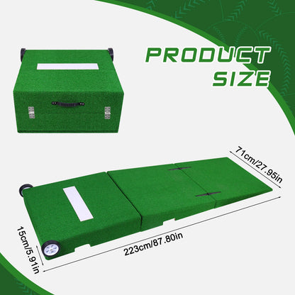 88x28x6 Inch Baseball Pitching Training Equipment with Carry Handle Portable Foldable Baseball Pitching Mound Set for Practice