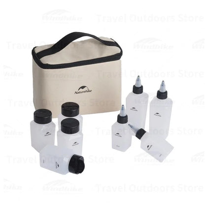 Naturehike Outdoor BBQ Picnic 8 Pieces Set Seasoning Spice Storage Jars Set With Storage Bag Delivery Bags Camping Accessories