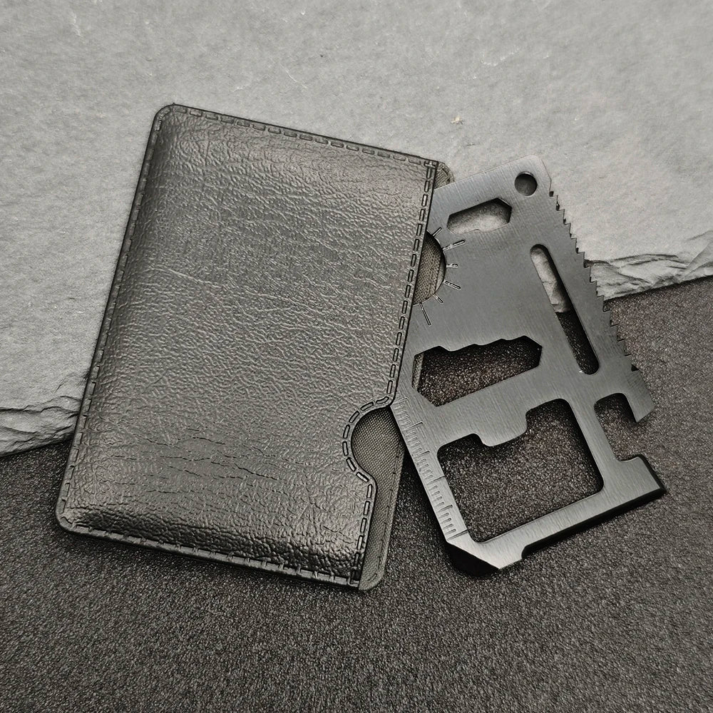 Stainless Steel EDC Pocket Tool Credit Card, 11-in-1 Portable Outdoor Camping Survival Multi-Tool Tourism Equipment hunting tool