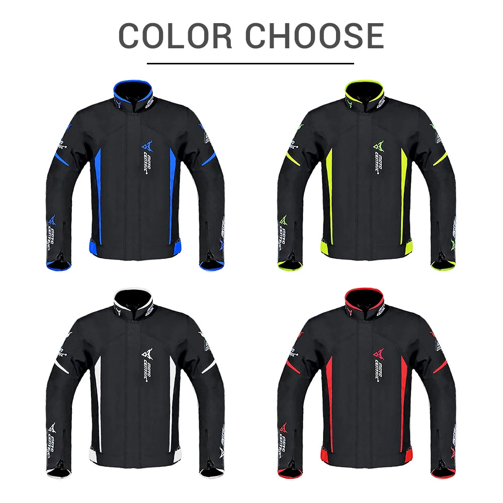 Men's Biker Jacket Wear-Resistant Motorcycle Jacket Waterproof Motorcyclist Motorcycle Accessories Anti-Fall Racing Jacket