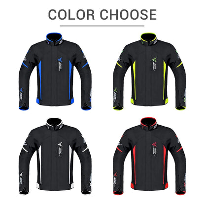 Men's Biker Jacket Wear-Resistant Motorcycle Jacket Waterproof Motorcyclist Motorcycle Accessories Anti-Fall Racing Jacket