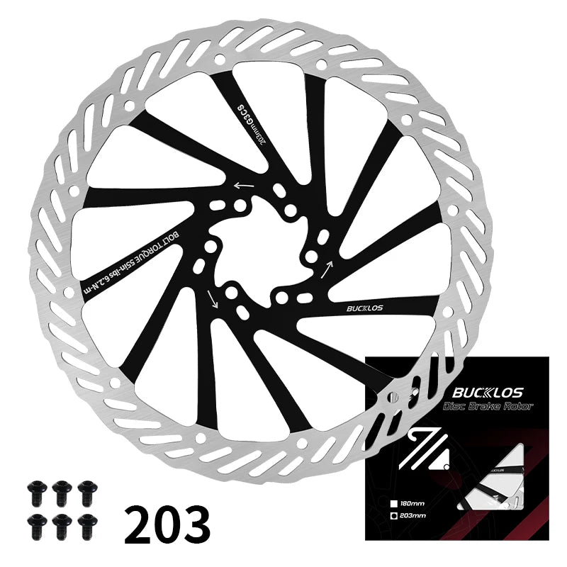 BUCKLOS Bike Disc Brake Rotor 140mm 160mm 180mm 203mm Bicycle Hydraulic Brakes Rotor Heat Dissipation Mtb Road Bike Rotors