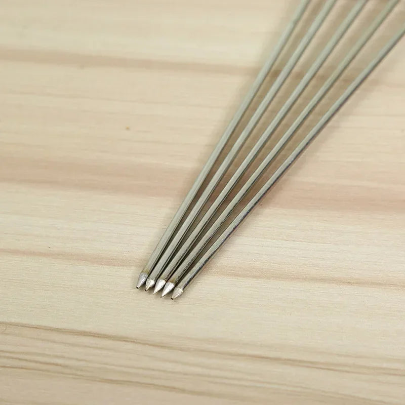 10Pcs Stainless Steel Barbecue Skewer Reusable BBQ Skewers For Outdoor Camping Picnic Cooking Tools BBQ Supplies