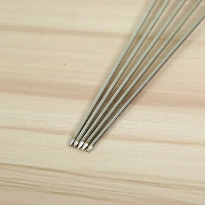 10Pcs Stainless Steel Barbecue Skewer Reusable BBQ Skewers For Outdoor Camping Picnic Cooking Tools BBQ Supplies