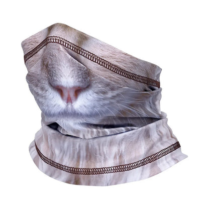 3D Animal Neck Gaiter UV Protection Half Face Mask for Skiing Cycling Motorcycling Scarf Sunscreen Bandana for Men Women