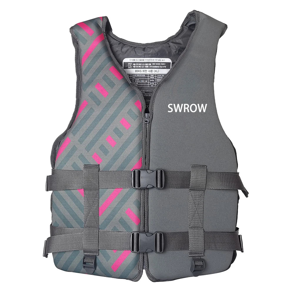 SWROW Life Jacket Water Sport Buoyancy Jacket Life Vest Swimming Boating Driving Vest Life Vest Buoyancy Suit For Adult Children