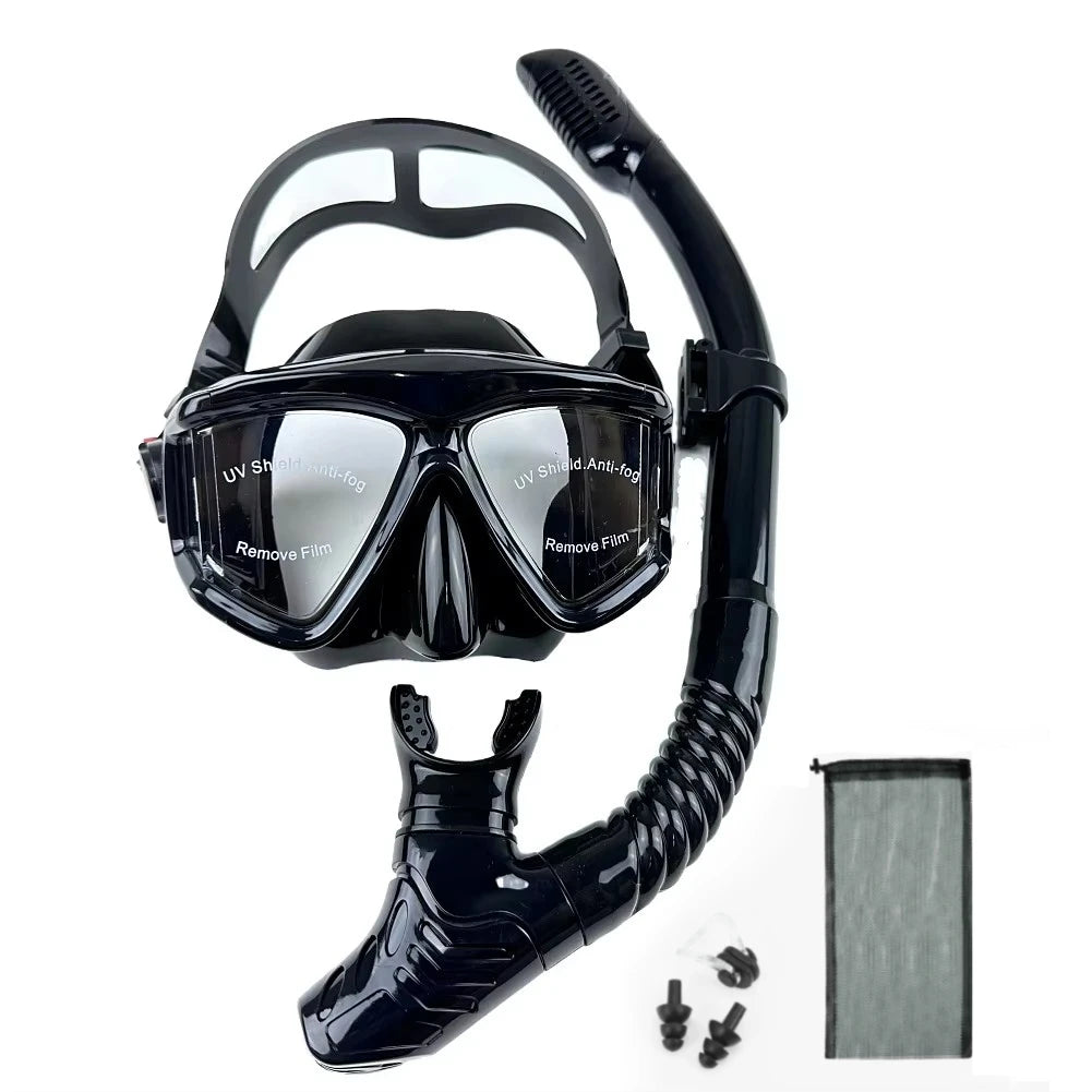 Professional scuba diving mask snorkeling suit adult silicone skirt anti-fog goggles swimming equipment