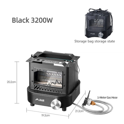 BISINNA Outdoor Heating Stove Portable Lightweight Retro Gas Stove Multi-functional Camping Heater for Hiking Picnic Fishing