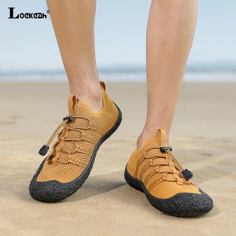 Quick Dry Aquatic Sneakers Men Women Barefoot Beach Wading Shoes Breathable Non-slip Water Sports Footwear for Surfing Diving