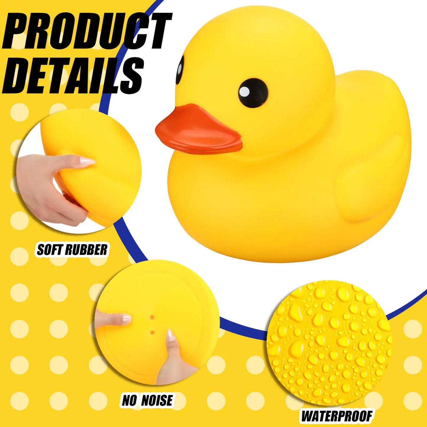 13 Inch Rubber Duck Giant Ducks Large Rubber Duck Gender Reveal Party Rubber Duck Toy for Shower Birthday Party Favors