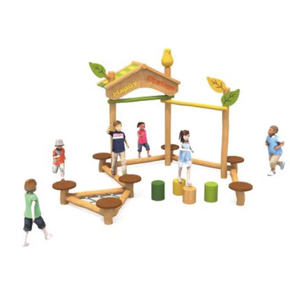 Indoor Outdoor Custom Wooden Play House for Kindergarten Daycare Outdoor Play Area, Children Wooden Playhouse
