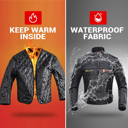 DUHAN Motorcycle Jackets Men Riding Motocross Enduro Racing Jacket Moto Jacket Windproof Coldproof Motorbike Clothing Protection