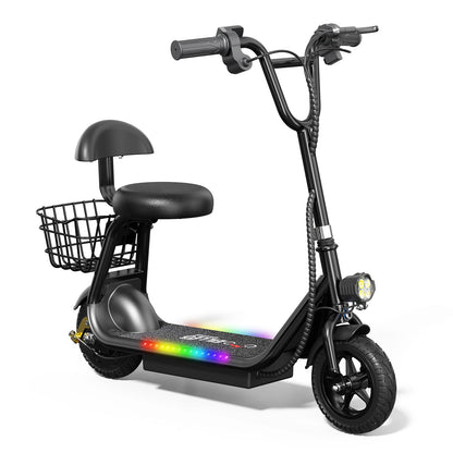 Spacewalk 36V Kids Electric Scooter with Seat,250W Peak Motor,6.2 Miles 11MPH,Foldable Electric Scooter for Kids with 8" Tires