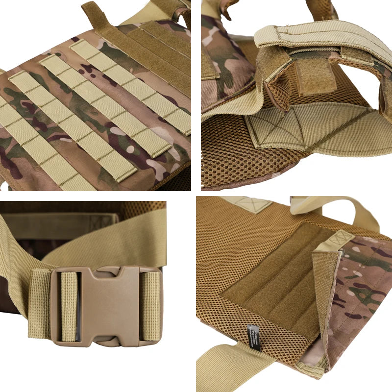 Tactical Molle Vest Breathable Combat Training Vest Outdoor Hunting Air Soft Vests Sports Equipment Weight Bearing Vests