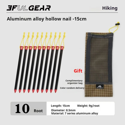 3F UL GEAR Tent Nail 15/20cm 6/10 Pcs Aluminum Alloy Pegs Outdoor Camping Accessories Canopy Nail Ground Peg Awning Legs Stakes