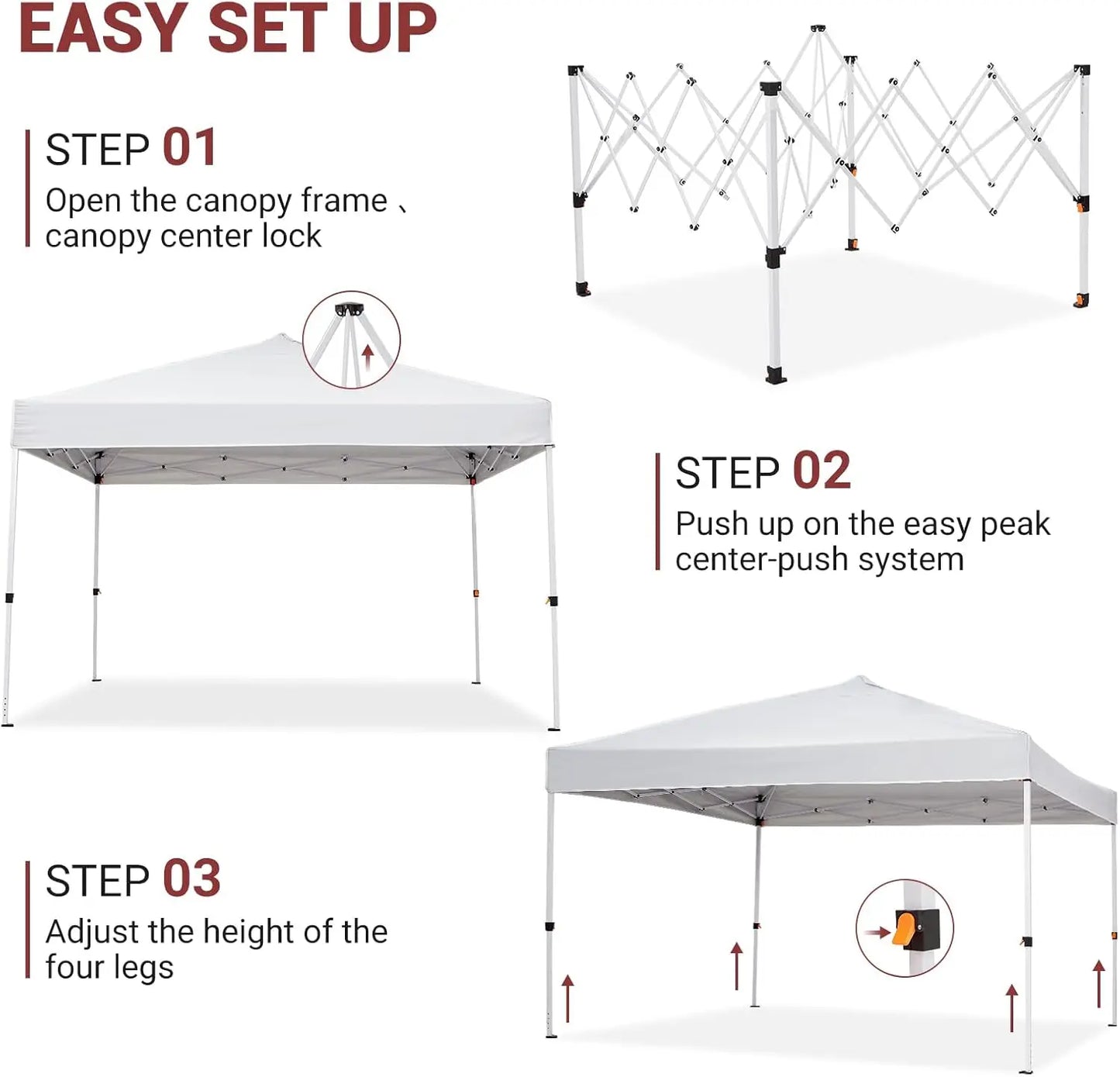 10x10 ft Pop-Up Canopy Tent with Mesh Walls – Waterproof & UV-Block Shade Shelter, Mosquito-Proof for Large Camping, Picnic