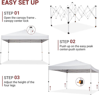 10x10 ft Pop-Up Canopy Tent with Mesh Walls – Waterproof & UV-Block Shade Shelter, Mosquito-Proof for Large Camping, Picnic