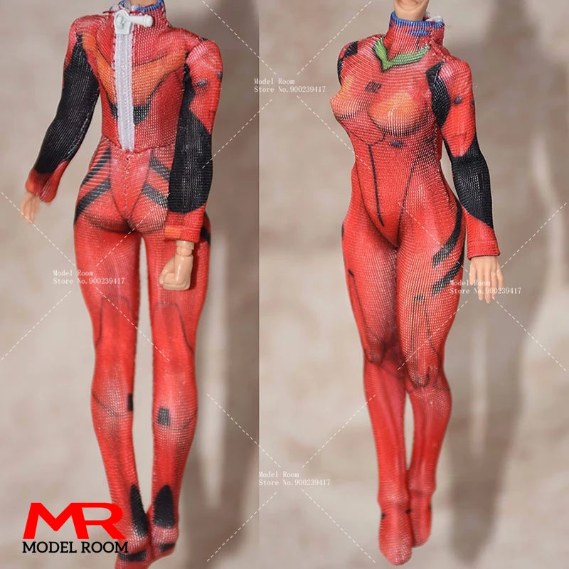 1/12 Scale Female Cosplay Combat Suit Bodysuit Jumpsuit Clothes Model Fit 6'' Romankey Soldier Action Figure Body Dolls