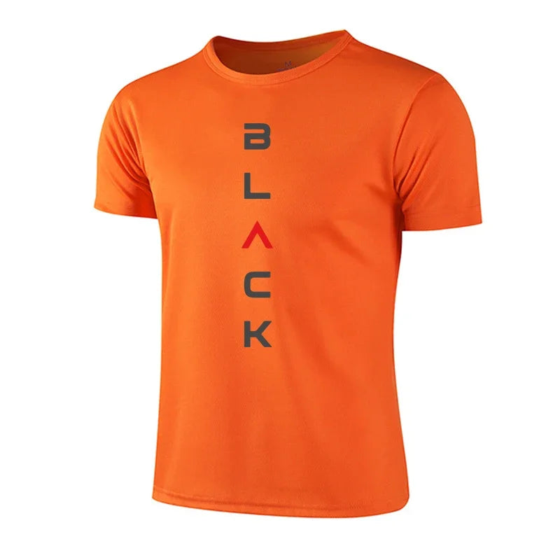 Quick-Drying Men T-shirt Printing Casual Sports Exercise Short Sleeve Outdoor Lightwight Marathon Clothing 2026 Summer Mesh Tees