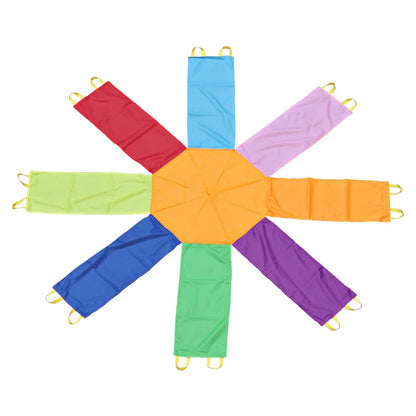 Childrens Rainbow Parachute Cooperative Play and Outdoor Playground Activities Team Building Games For Adults Kids Teens