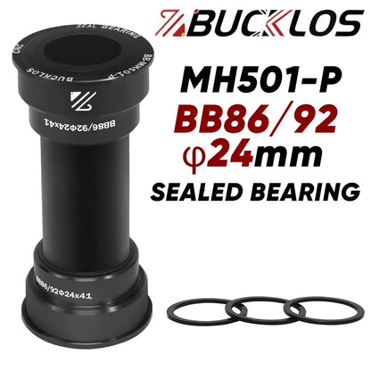 BUCKLOS BB86/92 Bike Bottom Bracket Pressfit Road Mountain Bike Bottom Bracket 24mm Bicycle Sealed Bearing BB Bicycle Parts