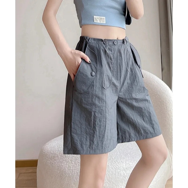 2026 Quick-drying Tooling Shorts for Women's Outer Wear Summer  Sports and Leisure Five-point Medium Pants