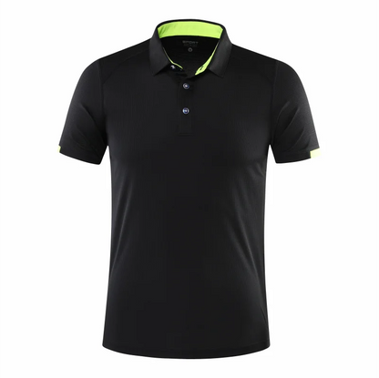 Quick-drying Short-sleeved POLO Shirt For Outdoor Sports and Fitness Breathable and Cool Mesh Lapel Top