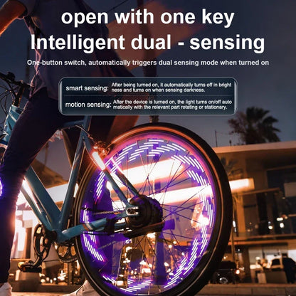 Colorful wheel hub bicycle wheel hub solar light waterproof MTB balanced bicycle light LED RGB tire flashing warning