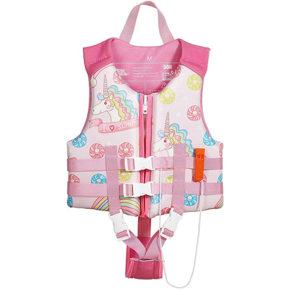HeySplash Toddler Swim Vest Kids Floaties Swimming Jacket  Jumper Swimsuit with Adjustable Strap Float Puddle Vest for Child