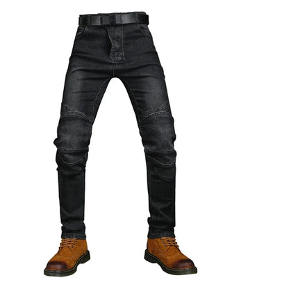 Motorcycle Rider Pants Cycling Pants Racing Jeans With 5 Anti-Fall Protective Gear Moto Motocross Trousers CE Level 1/2 Armor