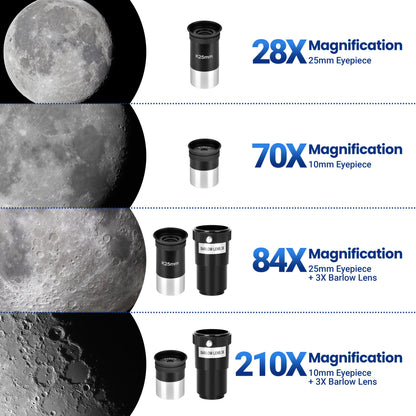 Astronomical Telescope 80mm Lens 210X