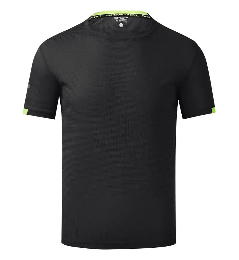 Quick Drying Round Neck T-shirt With Short Sleeves Breathable Fitness And Leisure Team Wear Running Shirt For Men And Women