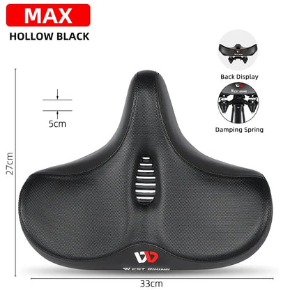 WEST BIKING Widen Bicycle Saddle Ergonomic Thick Comfortable Bike Saddle Shock Absorbtion MTB E-Bike Cushion Bicycle Accessories