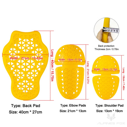 Universal CE Level 2 Certified Motorcycle Armor Jacket Insert Back Protector Anti-Shock Rider Armor Back Spine Protective Pad