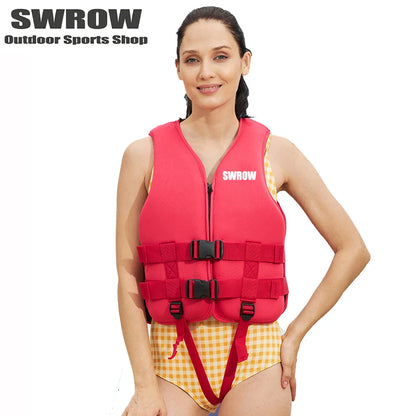Adult Children's Neoprene Lifejacket Portable Water Sports Buoyancy Swimming Lifejacket Kayak Surfing Fishing Floating Vest 2023